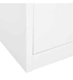 Armoire de bureau Blanc 90x40x180 cm Acier