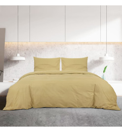 Ensemble de housse de couette Taupe 140x200 cm Coton