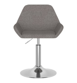 Chaise pivotante de salle à manger Gris foncé Tissu