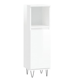 Armoire de salle de bain blanc brillant 30x30x100 cm