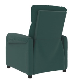 Fauteuil électrique de massage Vert foncé Tissu