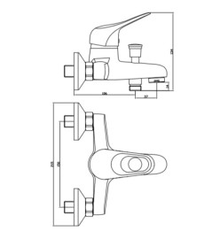 SCHÜTTE Mitigeur de douche salle de bain PORTO Chrome