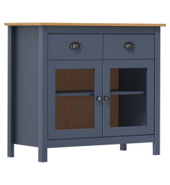 Buffet Hill Gris 90x40x80 cm Bois de pin solide