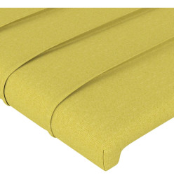 Tête de lit avec oreilles Vert 83x16x78/88 cm Tissu