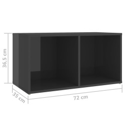 Meubles TV 2 pcs Gris brillant 72x35x36,5 cm Aggloméré