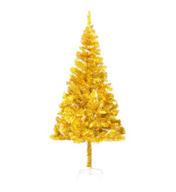 Arbre de Noël artificiel avec LED et boules Doré 210 cm PET