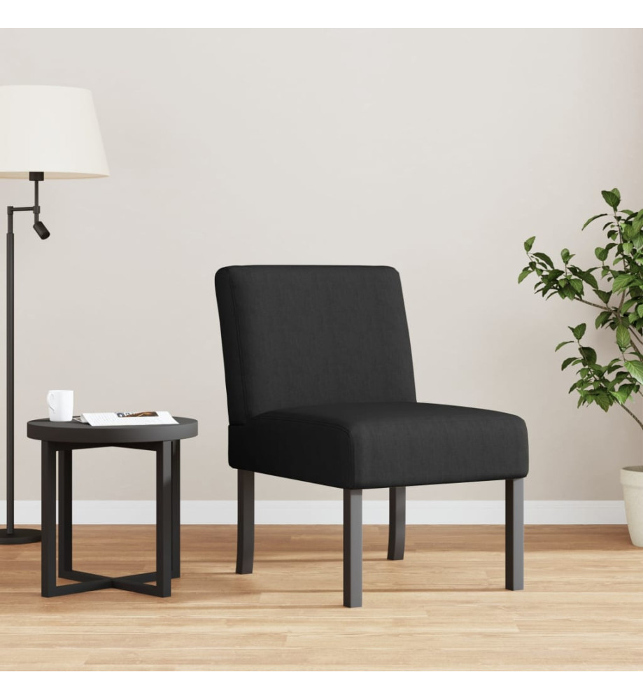 Fauteuil sans accoudoirs noir tissu