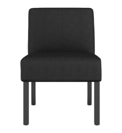 Fauteuil sans accoudoirs noir tissu