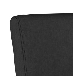 Fauteuil sans accoudoirs noir tissu