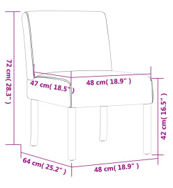 Fauteuil sans accoudoirs noir tissu