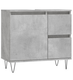 Armoire de salle de bain gris béton 65x33x60 cm