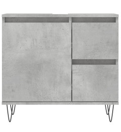 Armoire de salle de bain gris béton 65x33x60 cm