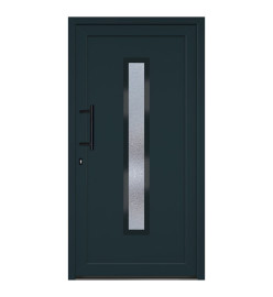 Porte d'entrée anthracite 108x208 cm PVC