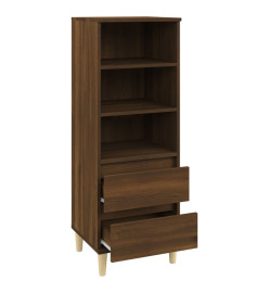 Buffet haut Chêne marron 40x36x110 cm Bois d'ingénierie