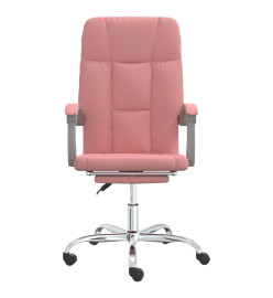 Fauteuil inclinable de bureau Rose Similicuir