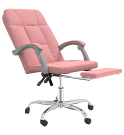 Fauteuil inclinable de bureau Rose Similicuir