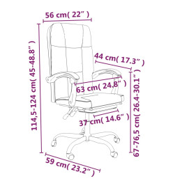 Fauteuil inclinable de bureau Rose Similicuir