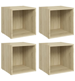 Meubles TV 4 pcs Chêne sonoma 37x35x37 cm Aggloméré