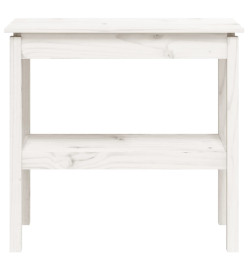 Table console Blanc 80x40x75 cm Bois de pin solide