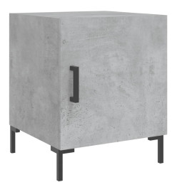 Table de chevet gris béton 40x40x50 cm bois d’ingénierie