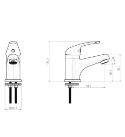 SCHÜTTE Mitigeur de lavabo ATHOS chrome