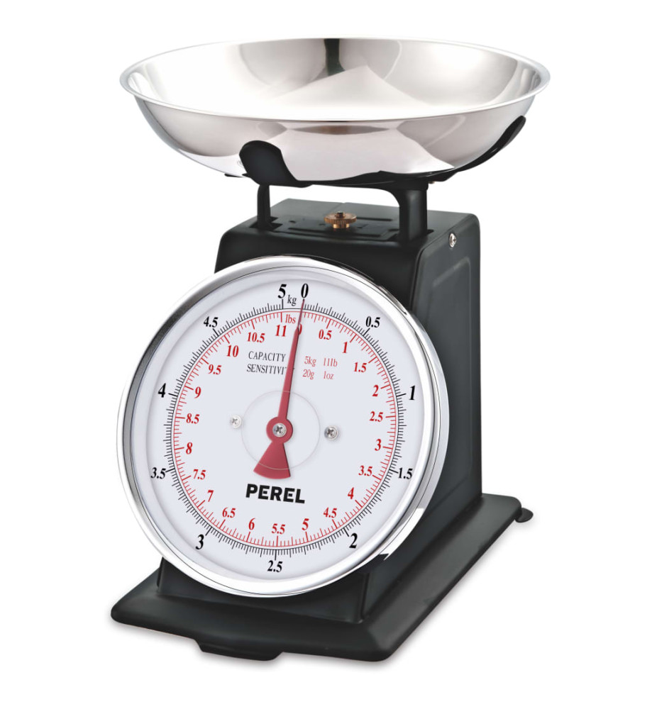 Perel Balance de cuisine analogique 5 kg Noir