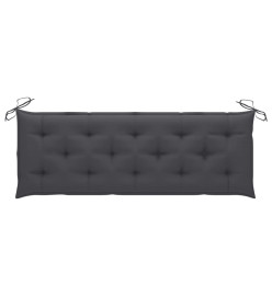 Banc de jardin empilable et coussin 159 cm Bois de teck massif