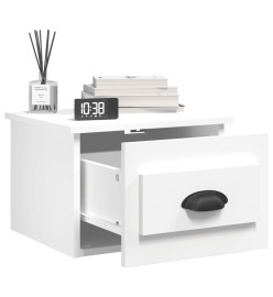 Tables de chevet murales 2 pcs blanc 41,5x36x28 cm