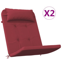 Coussins de chaise adirondack lot de 2 rouge bordeaux