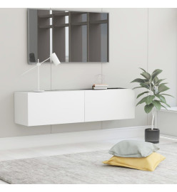 Meuble TV Blanc 120x30x30 cm Aggloméré