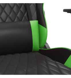 Chaise de jeu Noir et vert Similicuir