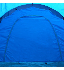 Tente de camping Tissu 9 personnes Bleu foncé et bleu