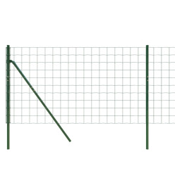 Clôture en treillis métallique vert 1x10 m acier galvanisé