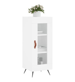 Buffet Blanc brillant 34,5x34x90 cm Bois d'ingénierie