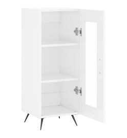 Buffet Blanc brillant 34,5x34x90 cm Bois d'ingénierie