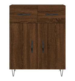 Buffet chêne marron 69,5x34x90 cm bois d'ingénierie