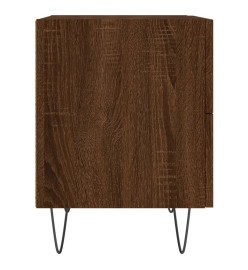 Table de chevet chêne marron 40x35x47,5 cm bois d’ingénierie