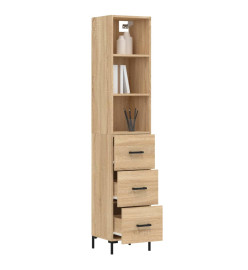 Buffet haut Chêne sonoma 34,5x34x180 cm Bois d'ingénierie