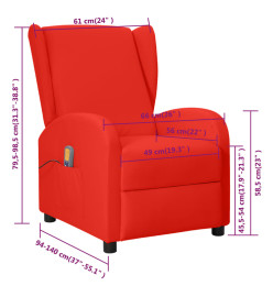 Fauteuil de massage Rouge Similicuir