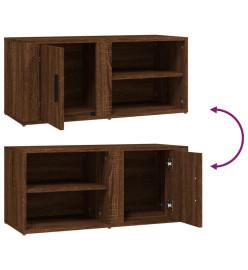 Meubles TV 2 pcs Chêne marron 80x31,5x36 cm Bois d'ingénierie