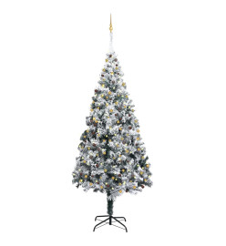 Sapin de Noël artificiel LED et flocons de neige Vert 400 cm