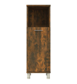 Armoire de bain Chêne fumé 30x30x95 cm Bois d'ingénierie