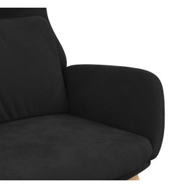 Chaise de relaxation Noir Velours