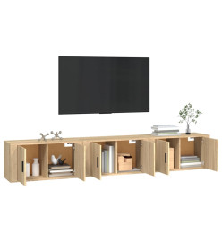 Meubles TV muraux 3 pcs chêne sonoma 80x34,5x40 cm