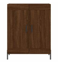 Buffet haut Chêne marron 69,5x34x180 cm Bois d'ingénierie