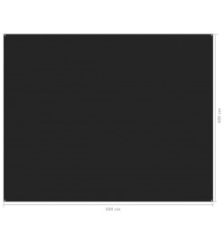 Tapis de tente 400x500 cm Noir