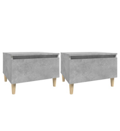 Tables d'appoint 2 pcs Gris béton 50x46x35 cm Bois d'ingénierie