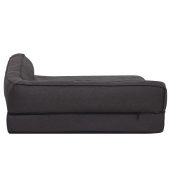 Matelas de lit ergonomique de chien 60x42 cm Polaire Noir