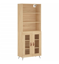 Buffet haut Chêne sonoma 69,5x34x180 cm Bois d'ingénierie