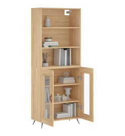 Buffet haut Chêne sonoma 69,5x34x180 cm Bois d'ingénierie